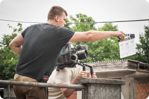 préparation d'équipement de tournage